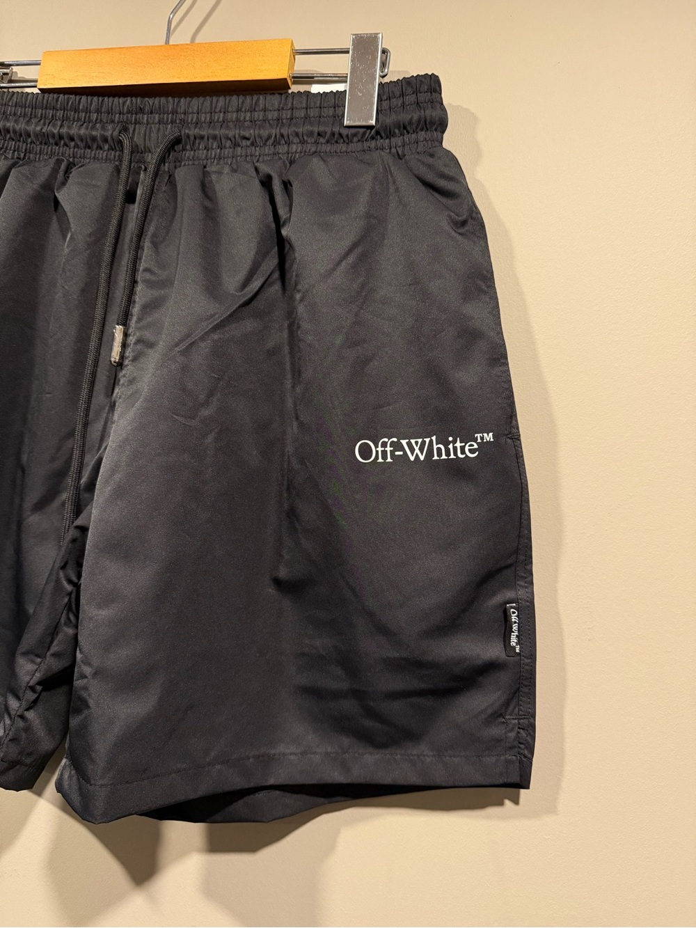 Off-white Men's Black Logo nylon Swim Shorts XL image 3